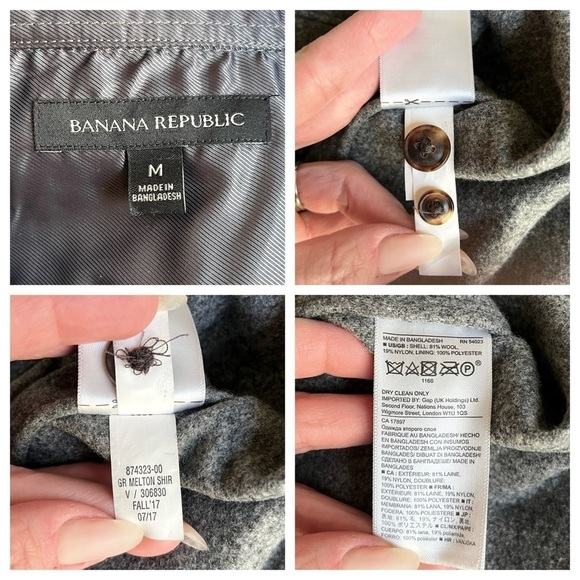 Banana Republic Italian Melton Shirt Jacket - Picture 9 of 10